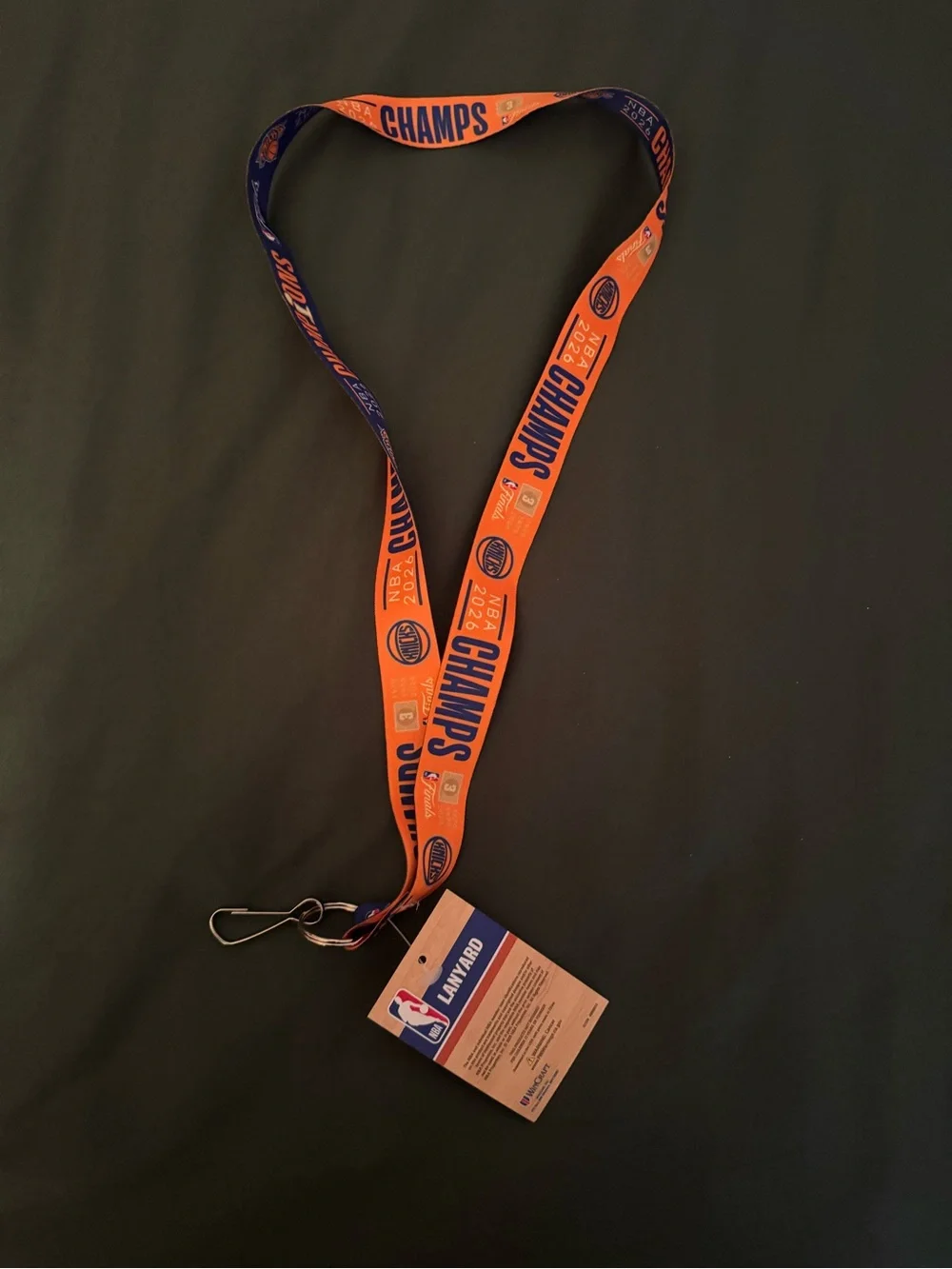 New York Knicks 2026 NBA Finals Champions Lanyard/ ID and key holder limited